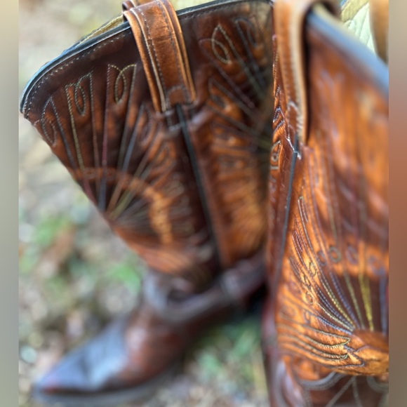 Vintage Texas Brand Made in the USA Cowboy Boots Size 8.5 - Picture 6 of 13